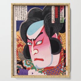 Japanese Art Kabuki Actor By Ichikawa Sadanji Serving Tray