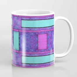 Simple geometric paint 3 - Parallel bars in purple Coffee Mug