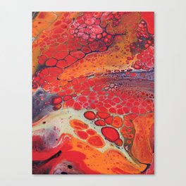 Orange marble art Canvas Print