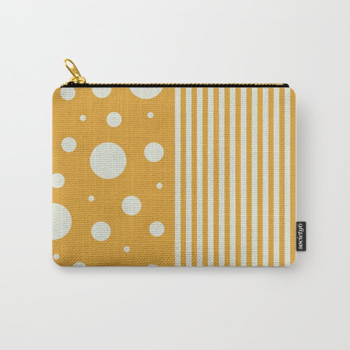 Spots and Stripes - Yellow Carry-All Pouch