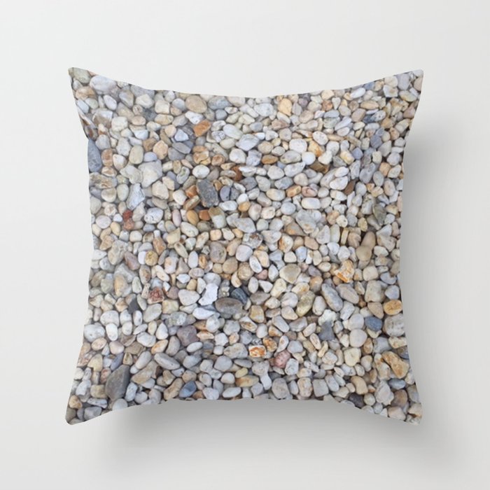 Beach Pebbles Throw Pillow