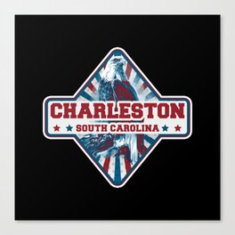 Charleston city gift. Town in USA Canvas Print
