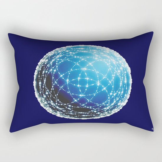 The Blue Orb Rectangular Pillow