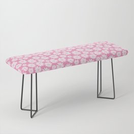 Pink Daisy flowers pattern. Digital Illustration background Bench