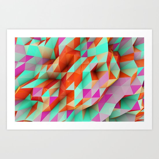 Polygons Sphere Abstract Art Print