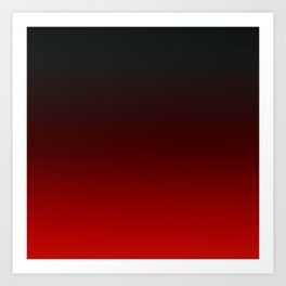 Ombre Red Art Print