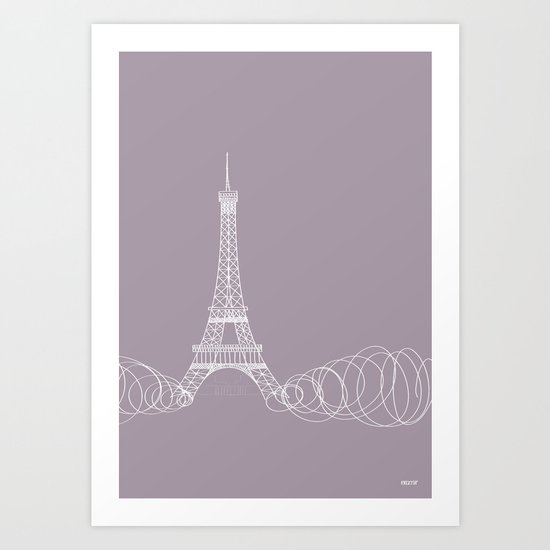 Paris by Friztin Art Print