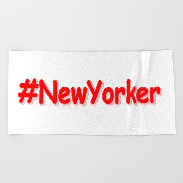 "#NewYorker " Cute Design. Buy Now Beach Towel