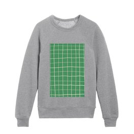 Green Check Kids Crewneck