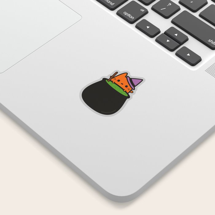 Cat Bat With Cauldron Sticker By Peppermintpopuk Society6