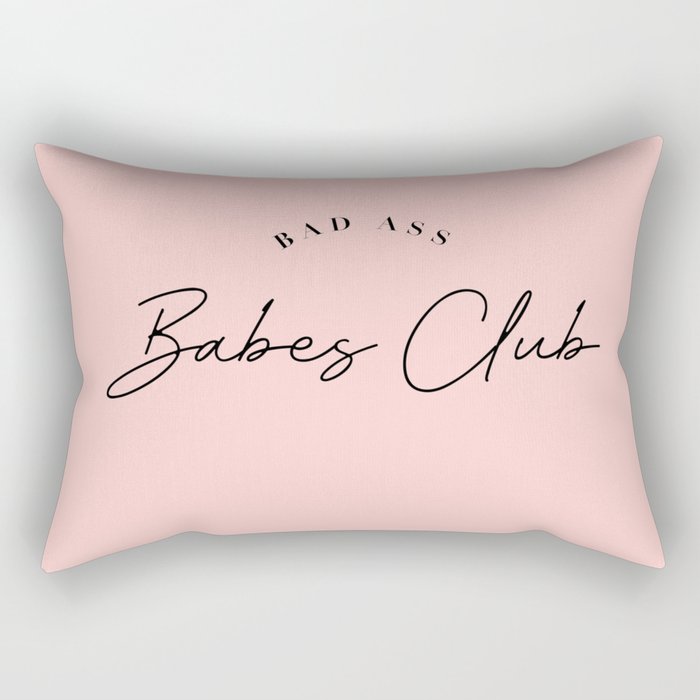bad ass babes club Rectangular Pillow