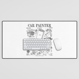 Car Automotive Painter Paint Spray Gun Vintage Patent Print Desk Mat