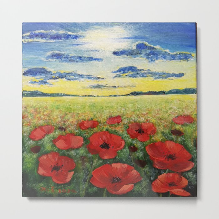 Colourful poppies Metal Print