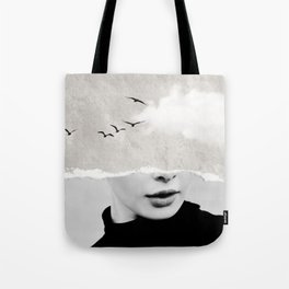 minimal collage /silence Tote Bag