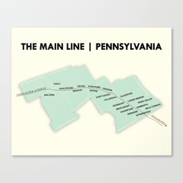 The Main Line, Pennsylvania Canvas Print