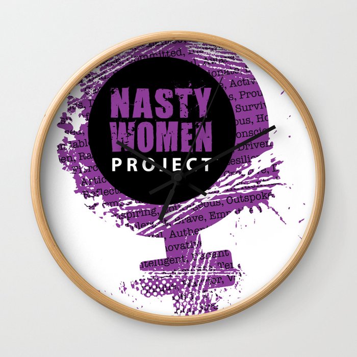 Nasty Women Project - Symbol - White Wall Clock