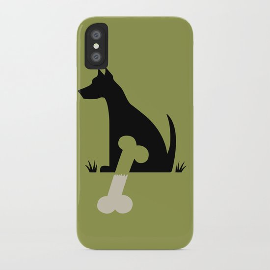 Gave a Dog a Bone (Green) iPhone Case