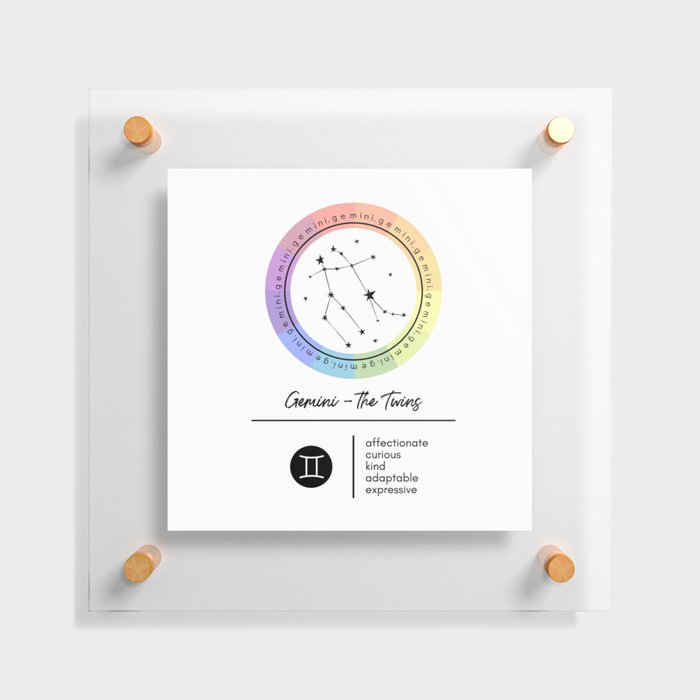 Gemini | Zodiac Color Wheel Floating Acrylic Print