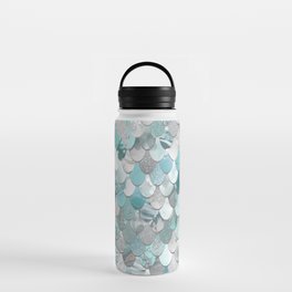Mermaid Aqua and Grey Water Bottle