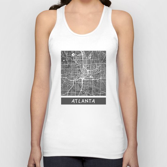 Atlanta map Unisex Tank Top