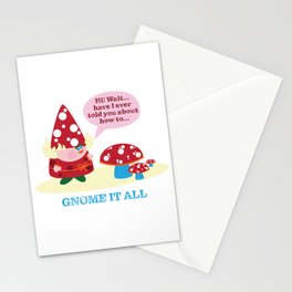 Greata The Gnome It All  Stationery Card
