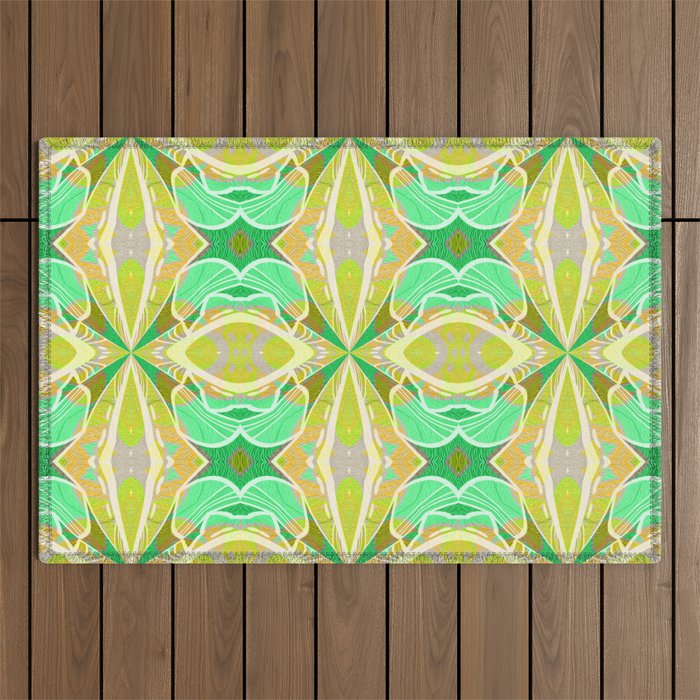 Ultra Classic Chic Psychedelic Floral Geometric Outdoor Rug