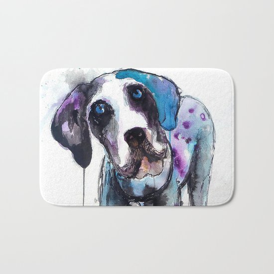 Great Dane Drip Picture Bath Mat