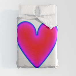 Glowing Heart Duvet Cover