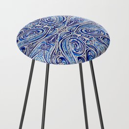 Galactic Blue Wave Counter Stool
