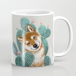 Shiba Inu and Cactus Mug