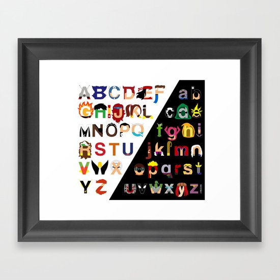 Marvelphabet Framed Art Print