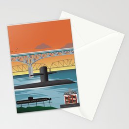 Groton, CT - Submarine Homeport Stationery Card