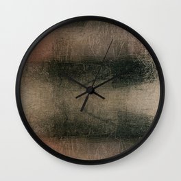 Modern Abstract Pink Black Grunge Wall Clock