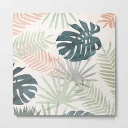 Tropicalia Metal Print | Tropical, Pastels, Illustration, Grace, Palms, Pattern, Graphicdesign, Abstract, Digital, Curated 