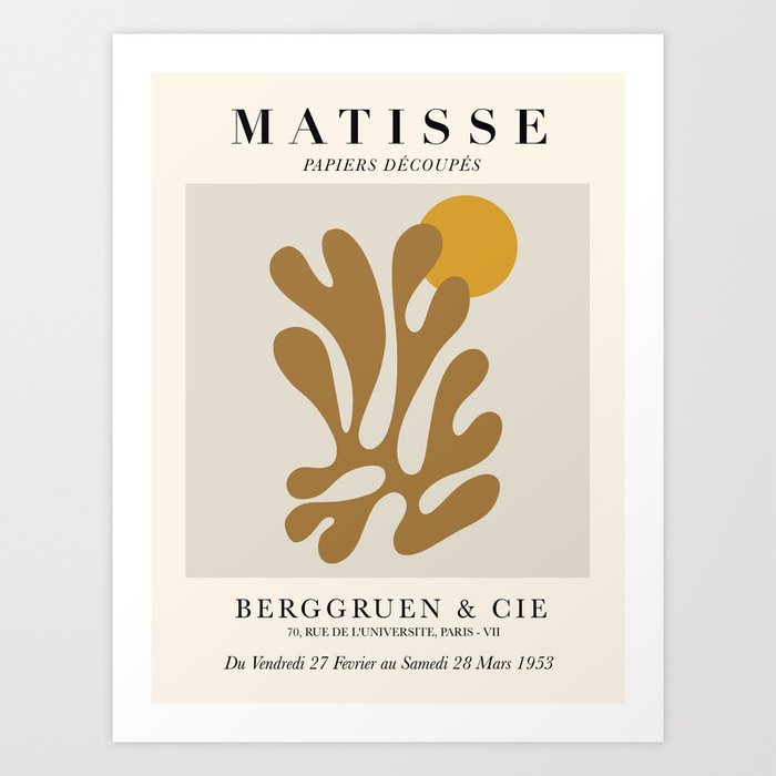 Exhibition poster-Henri Matisse (1953). Art Print