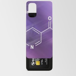 Niacin (nicotinic acid) molecule, vitamin B3 Structural chemical formula Android Card Case
