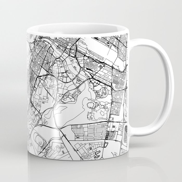 Dubai White Map Coffee Mug