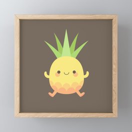 Happy pineapple kids Framed Mini Art Print