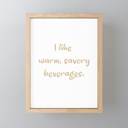 Warm, Savory Beverages (latte) Framed Mini Art Print