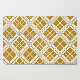 Tan brown gingham checked Cutting Board