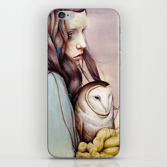 The Girl and the Owl iPhone & iPod Skin