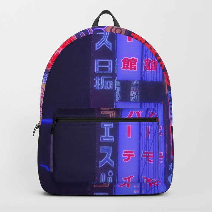 Neon kanji in tokyo Backpack