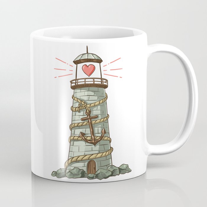 Heart Lighthouse Coffee Mug