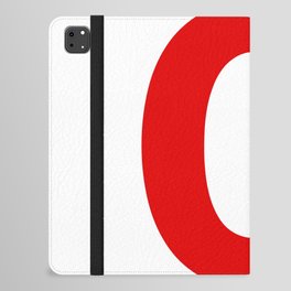Letter C (Red & White) iPad Folio Case