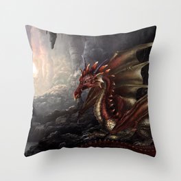 Akai Dragon Throw Pillow