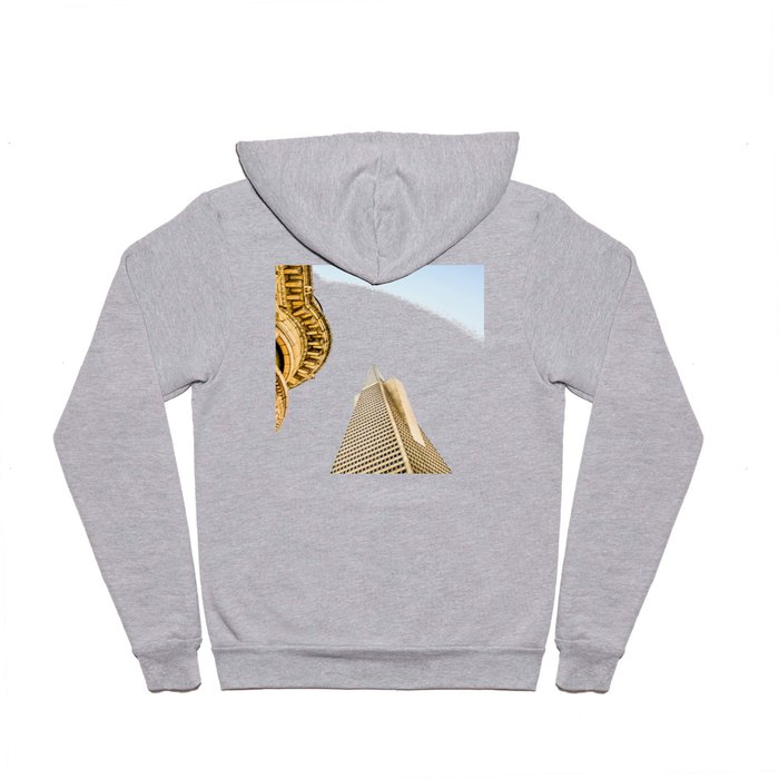 pyramid building and modern building and vintage style building at San Francisco, USA Hoody