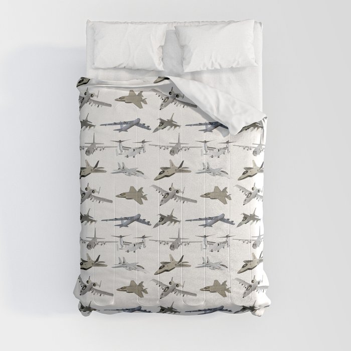 US Military Airplanes Comforter