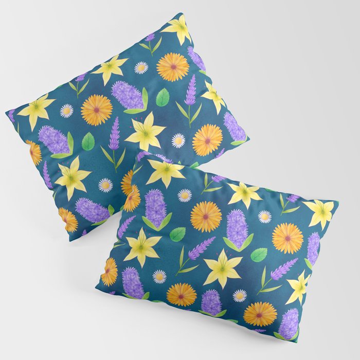 Healing Flower Pattern Pillow Sham