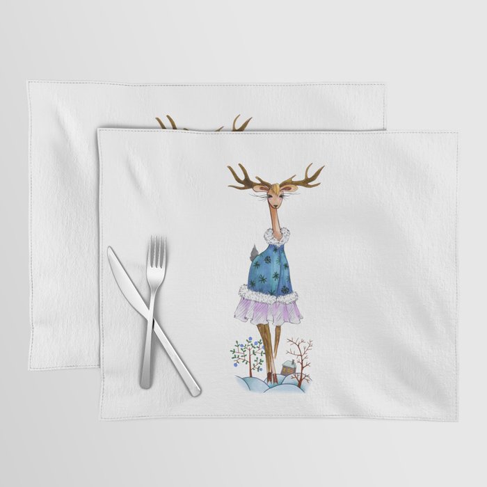 Fashion Christmas Deer 7 Placemat