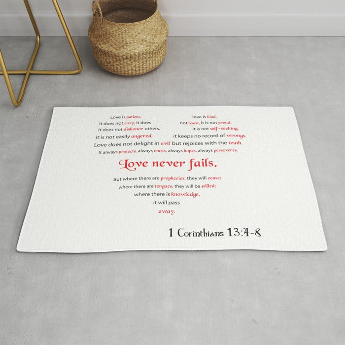 Love Never Fails Rug